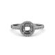 4 - Bella 4 Prong Semi Mount Halo Engagement Ring 