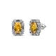 1 - Abia Citrine and Diamond Halo Stud Earrings 