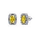 1 - Abia Yellow Sapphire and Diamond Halo Stud Earrings 