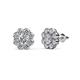 1 - Fleur Diamond Floral Halo Stud Earrings 