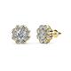 1 - Fleur Diamond Floral Halo Stud Earrings 