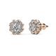 1 - Fleur Diamond Floral Halo Stud Earrings 