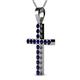 2 - Aja Blue Sapphire Cross Pendant 