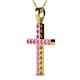 2 - Aja Pink Sapphire Cross Pendant 