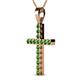 2 - Aja Green Garnet Cross Pendant 