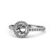 1 - Bella 4 Prong Semi Mount Halo Engagement Ring 