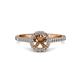 3 - Milah Semi Mount Halo Engagement Ring 