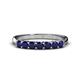 1 - Reina 3.00 mm Blue Sapphire 7 Stone Wedding Band 