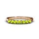 1 - Reina 3.00 mm Peridot 7 Stone Wedding Band 