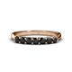 1 - Reina 3.00 mm Black Diamond 7 Stone Wedding Band 