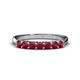 1 - Reina 3.00 mm Ruby 7 Stone Wedding Band 