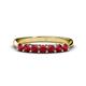 1 - Reina 3.00 mm Ruby 7 Stone Wedding Band 