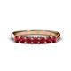 1 - Reina 3.00 mm Ruby 7 Stone Wedding Band 