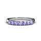 1 - Reina 3.00 mm Tanzanite 7 Stone Wedding Band 