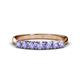 1 - Reina 3.00 mm Tanzanite 7 Stone Wedding Band 
