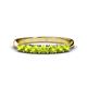 1 - Reina 3.00 mm Peridot 7 Stone Wedding Band 