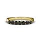 1 - Reina 3.00 mm Black Diamond 7 Stone Wedding Band 