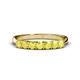 1 - Reina 3.00 mm Yellow Sapphire 7 Stone Wedding Band 