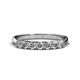 1 - Reina 3.00 mm Diamond 7 Stone Wedding Band 