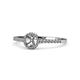 1 - Cyra Semi Mount Halo Engagement Ring 
