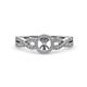 4 - Alita Swirl Semi Mount Halo Engagement Ring 