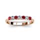 3 - Reina 3.00 mm Ruby and Diamond 7 Stone Wedding Band 