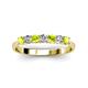 3 - Reina 3.00 mm Peridot and Diamond 7 Stone Wedding Band 