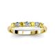 3 - Reina 3.00 mm Yellow Sapphire and Diamond 7 Stone Wedding Band 