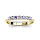 3 - Reina 3.00 mm Tanzanite and Diamond 7 Stone Wedding Band 