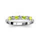 3 - Reina 3.00 mm Peridot and Diamond 7 Stone Wedding Band 