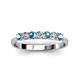 3 - Reina 3.00 mm Blue Topaz and Diamond 7 Stone Wedding Band 