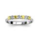 3 - Reina 3.00 mm Yellow Sapphire and Diamond 7 Stone Wedding Band 