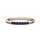 1 - Reina 2.30 mm Blue Sapphire 7 Stone Wedding Band 