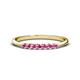 1 - Reina 2.30 mm Pink Sapphire 7 Stone Wedding Band 