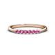 1 - Reina 2.30 mm Pink Sapphire 7 Stone Wedding Band 