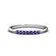 1 - Reina 2.30 mm Iolite 7 Stone Wedding Band 