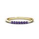 1 - Reina 2.30 mm Iolite 7 Stone Wedding Band 