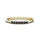 1 - Reina 2.30 mm Black Diamond 7 Stone Wedding Band 
