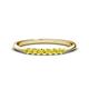 1 - Reina 2.30 mm Yellow Sapphire 7 Stone Wedding Band 