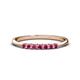 1 - Reina 2.30 mm Pink Tourmaline 7 Stone Wedding Band 