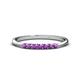 1 - Reina 2.30 mm Amethyst 7 Stone Wedding Band 