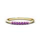 1 - Reina 2.30 mm Amethyst 7 Stone Wedding Band 