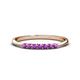 1 - Reina 2.30 mm Amethyst 7 Stone Wedding Band 