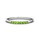 1 - Reina 2.30 mm Peridot 7 Stone Wedding Band 