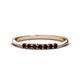 1 - Reina 2.30 mm Red Garnet 7 Stone Wedding Band 