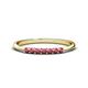 1 - Reina 2.30 mm Rhodolite Garnet 7 Stone Wedding Band 