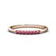 1 - Reina 2.30 mm Rhodolite Garnet 7 Stone Wedding Band 