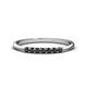 1 - Reina 2.30 mm Black Diamond 7 Stone Wedding Band 