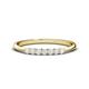 1 - Reina 2.30 mm White Sapphire 7 Stone Wedding Band 