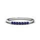 1 - Reina 2.30 mm Blue Sapphire 7 Stone Wedding Band 